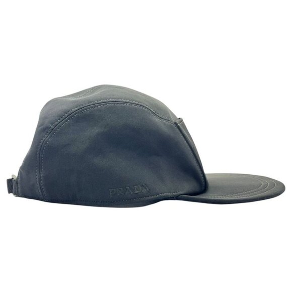 Prada 00\'s Logo Front Pocket Jet Cap L Black Y2 K Tech main image 8